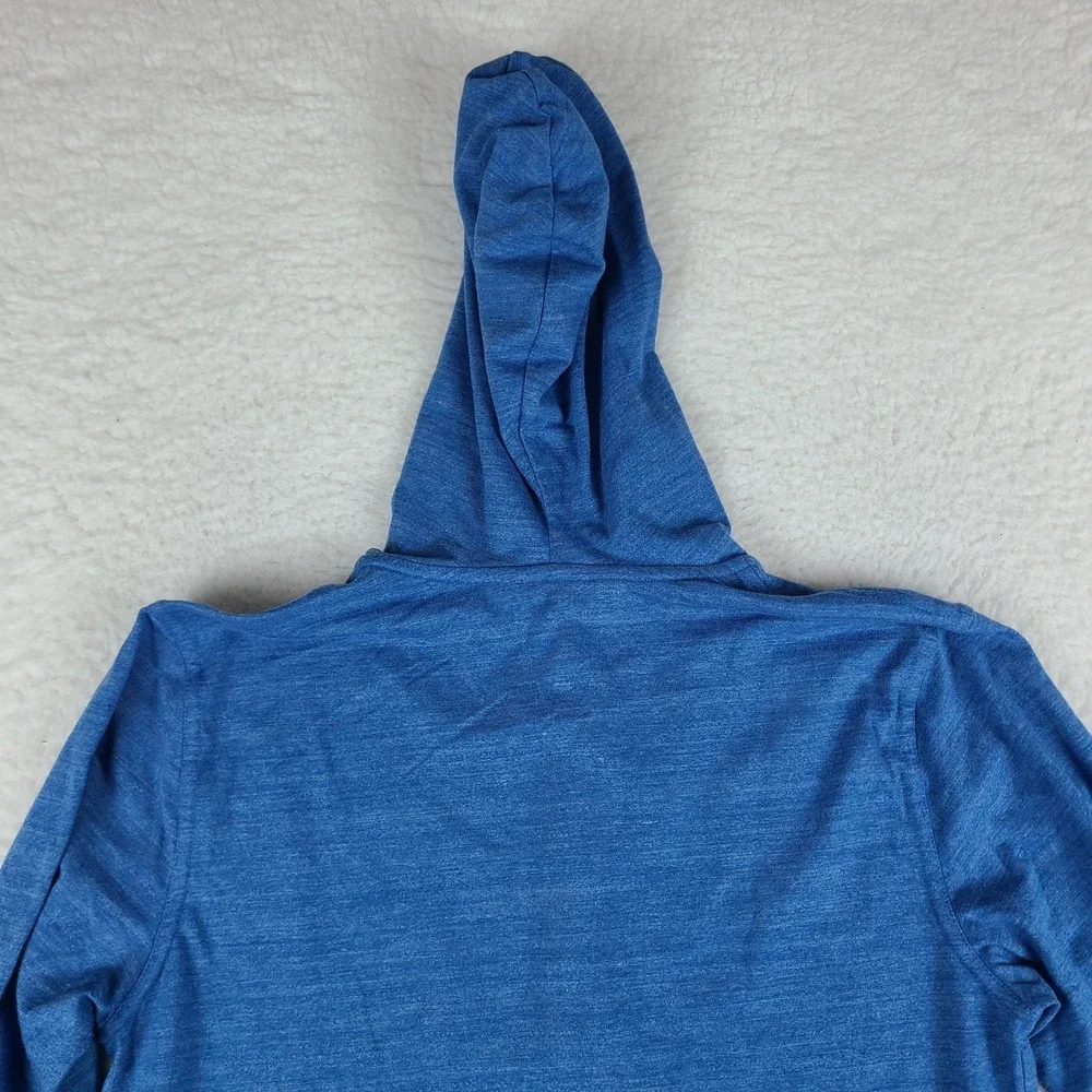The North Face Hoodie‎ Mens Small Blue Cotton Rayon Polyester Button Activewear